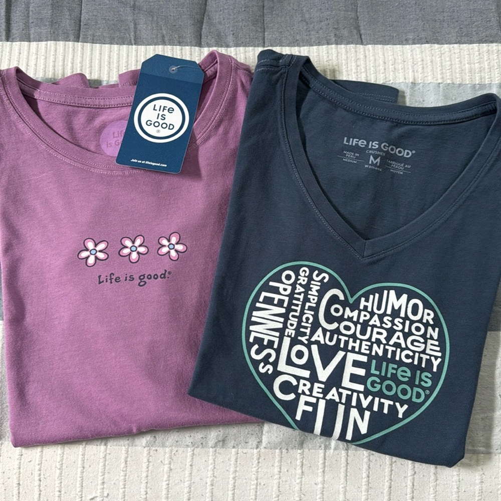 Life is Good shirts-size Medium